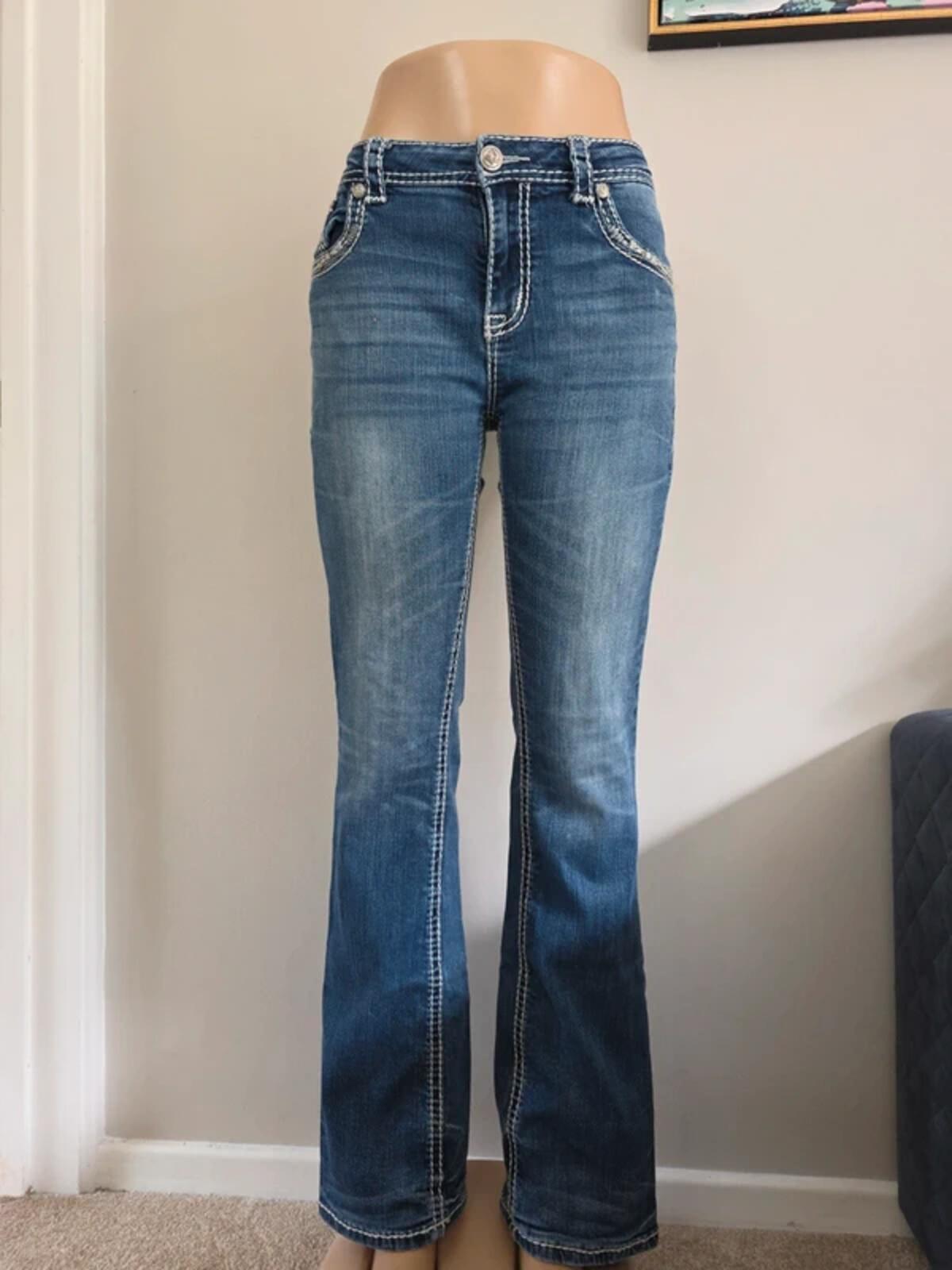 Grace in LA Mid Rise Bootcut Vintage Y2K Jeans UK Size 10 Tall