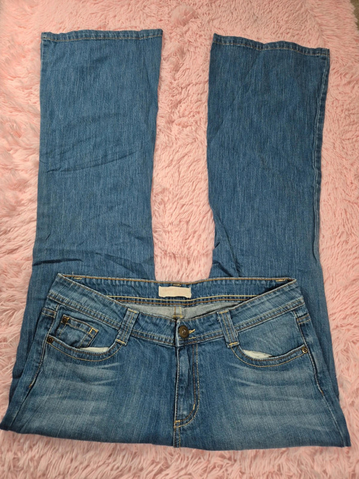 Vintage Y2K NoBo Mid Rise Flared Jeans UK size 14