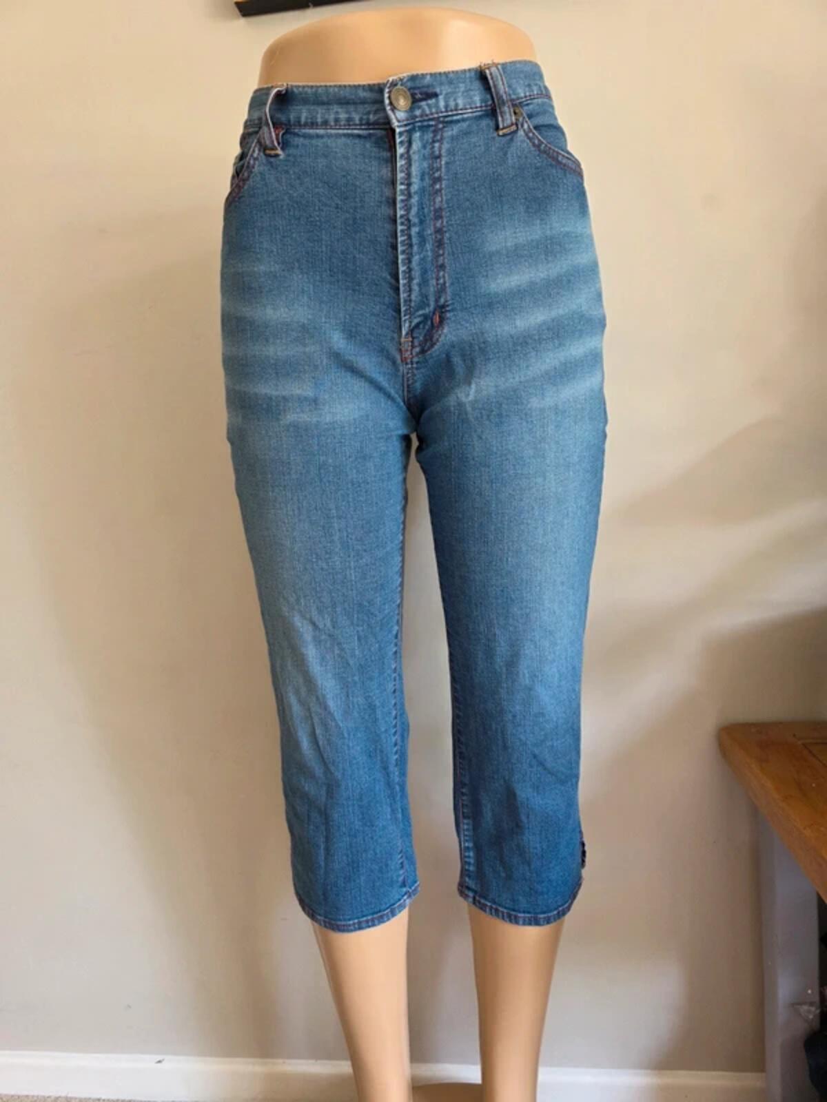 Vintage Y2K Antique Jeans High Rise Cropped Jeans UK Size 12