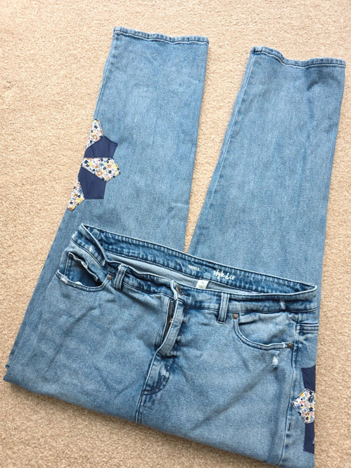 Y2K Style & Co Mid Rise Straight Ankle Jeans UK Size 16