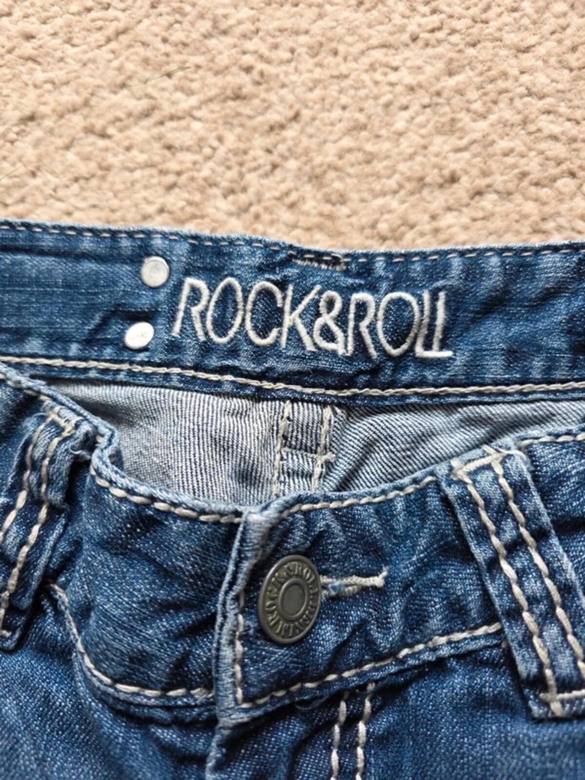 Vintage Y2K Rock & Roll Cowgirl Mid Rise Boyfriend Jeans UK Size 10 tall
