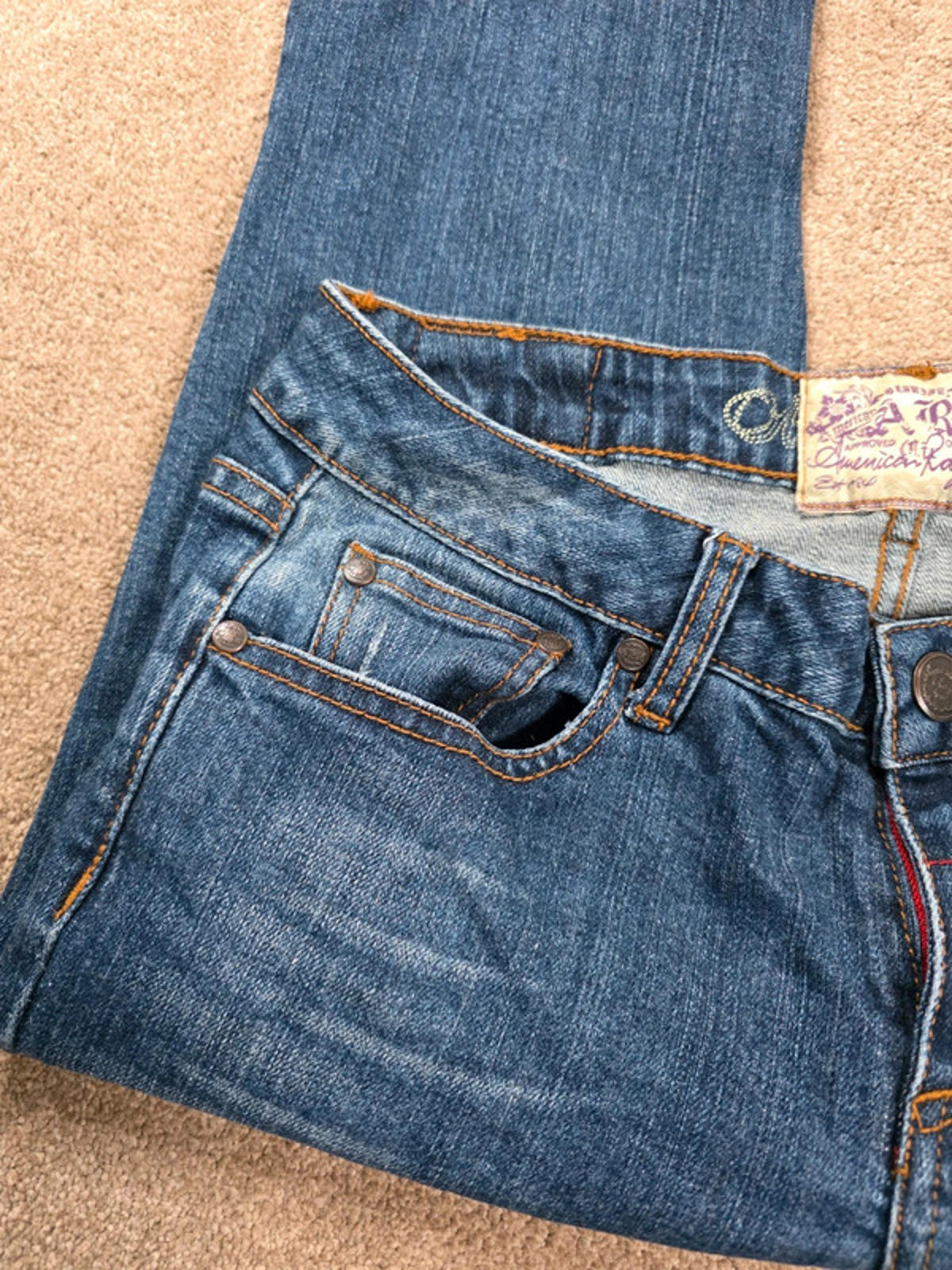 Vintage Y2K American Rag Low Rise Bootcut Jeans UK Size 10 Petite