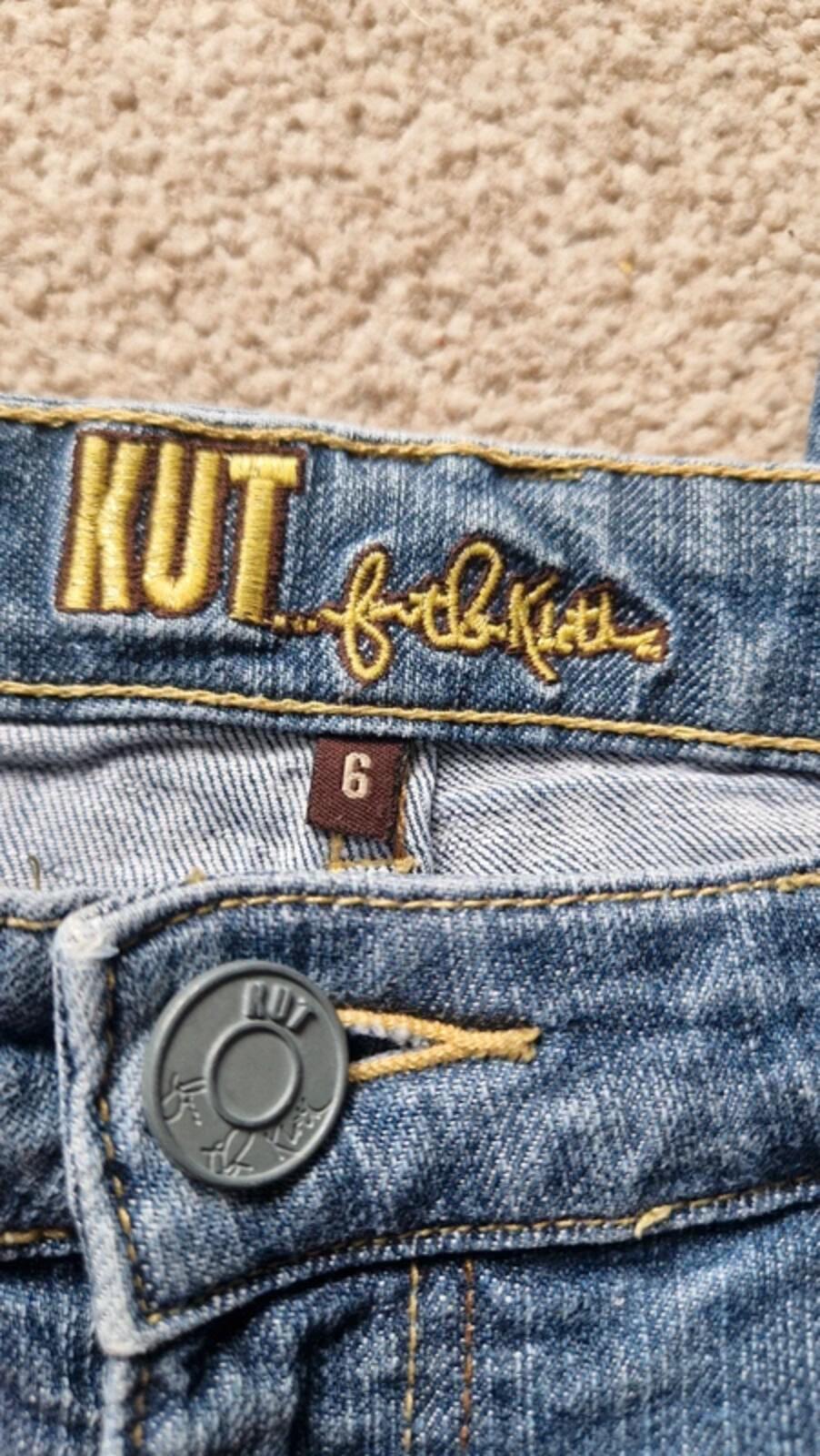 Y2K "Kut from the Kloth" Mid Rise Bootcut Flared Denim Jeans UK 10