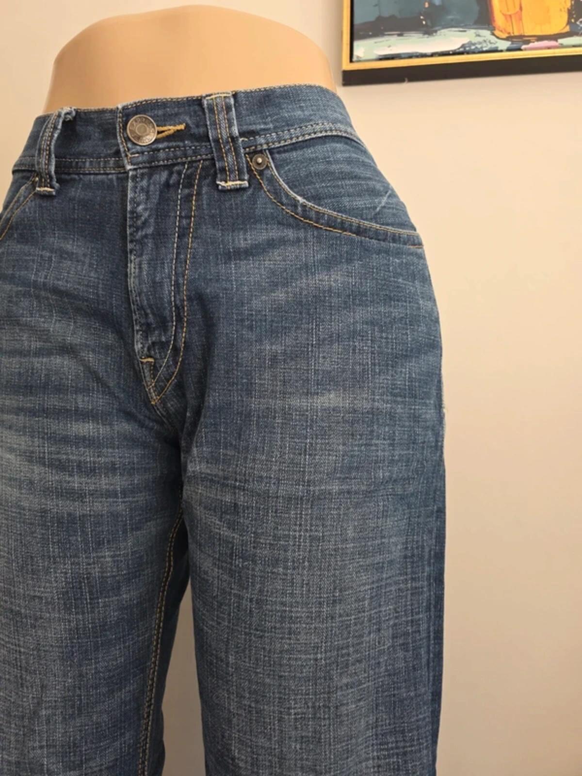 Express Jeans High Rise Loose Bootcut Vintage Y2K Jeans UK Size 14 Petite