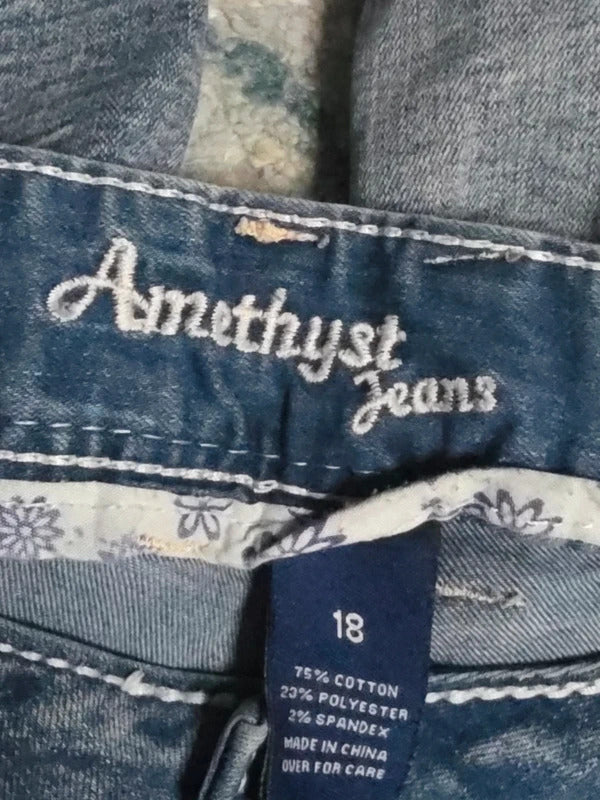Amethyst Jeans Mid Rise Bootcut Vintage Y2K Jeans UK Size 20/22