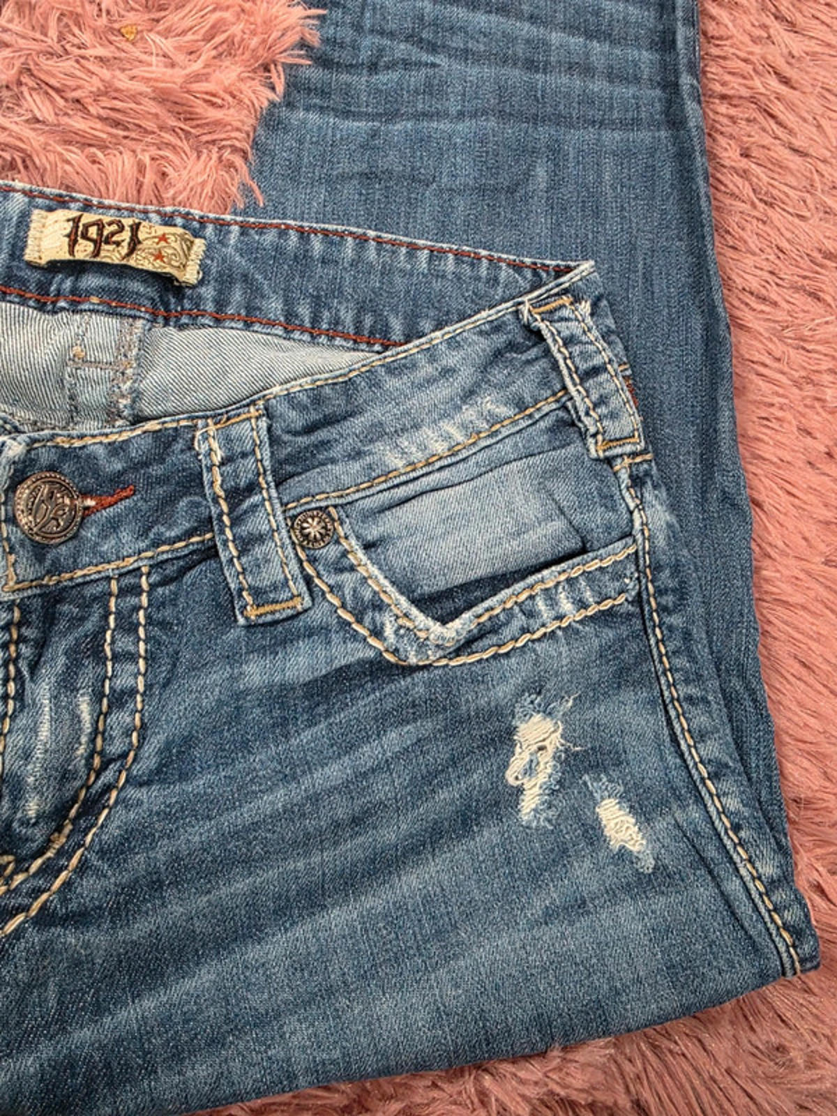 Vintage Y2K 1921 Western Glove Straight Leg Jeans UK size 10