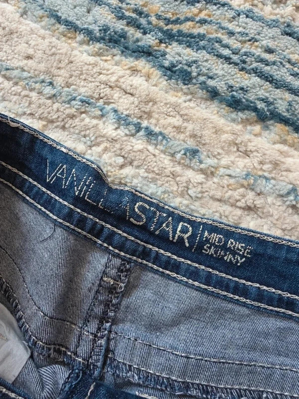 Vanilla Star Mid Rise Skinny Vintage Y2K Jeans UK Size 10 Petite