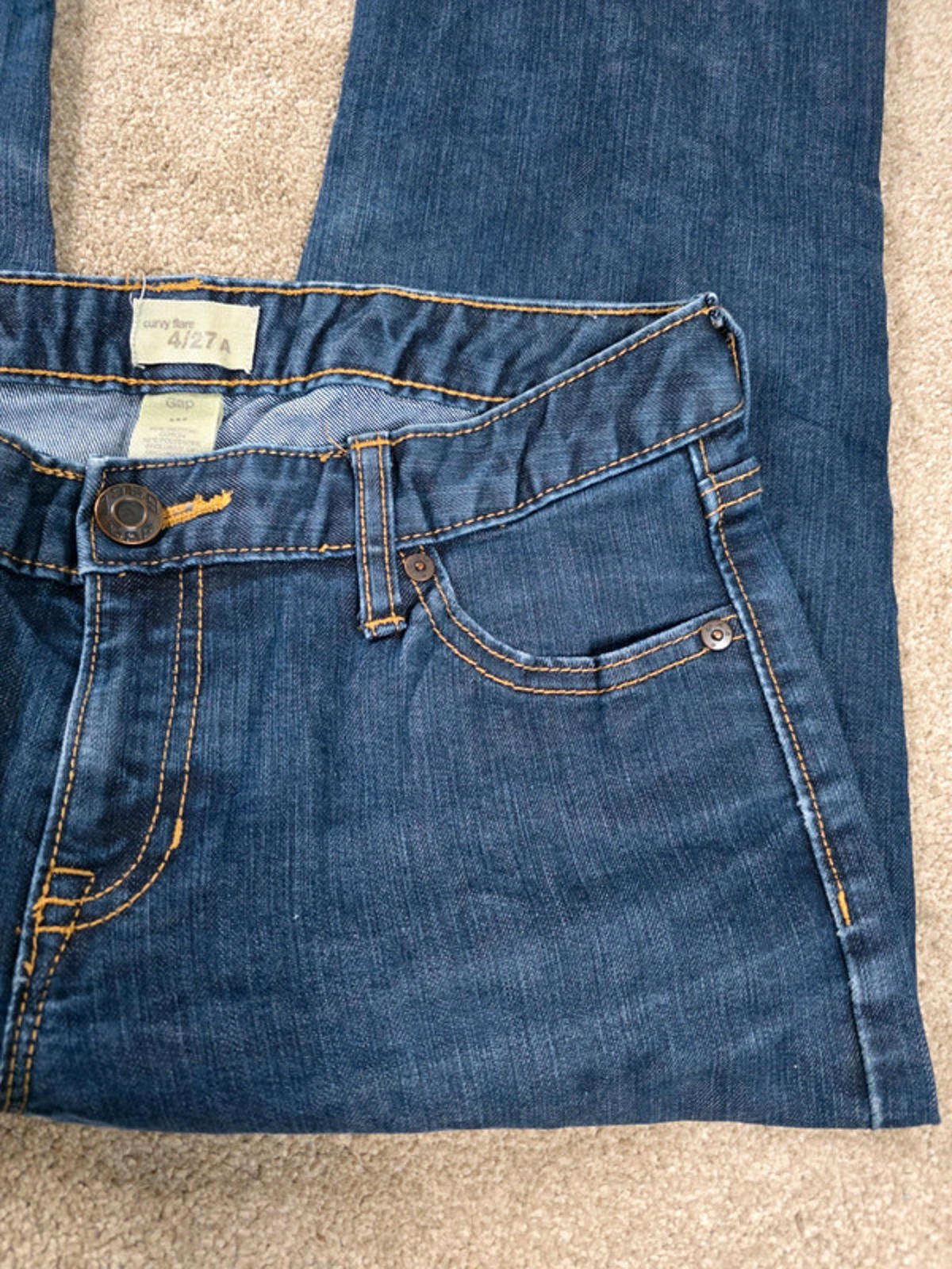 Vintage Y2K GAP Low Rise Bootcut Jeans UK Size 10 Petite