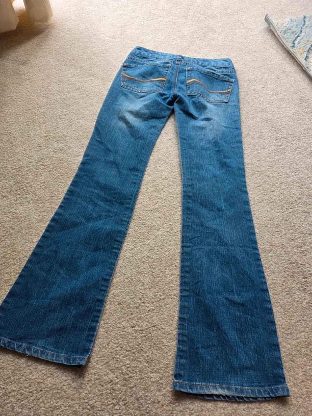 Vintage Y2K Authentic American Heritage Ultra Low Rise Bootcut Jeans UK Size 6