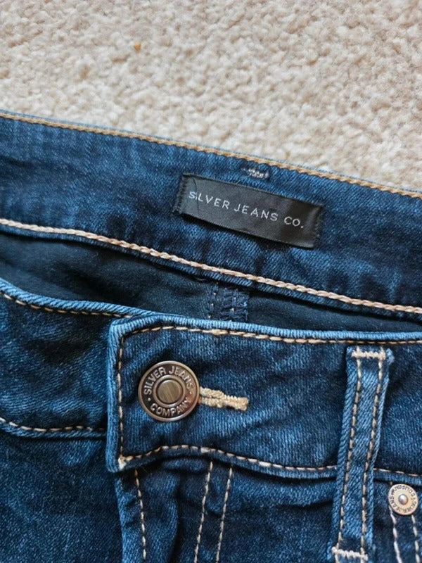 Silver Jeans Mid Rise Bootcut Jeans UK Size 12 Tall