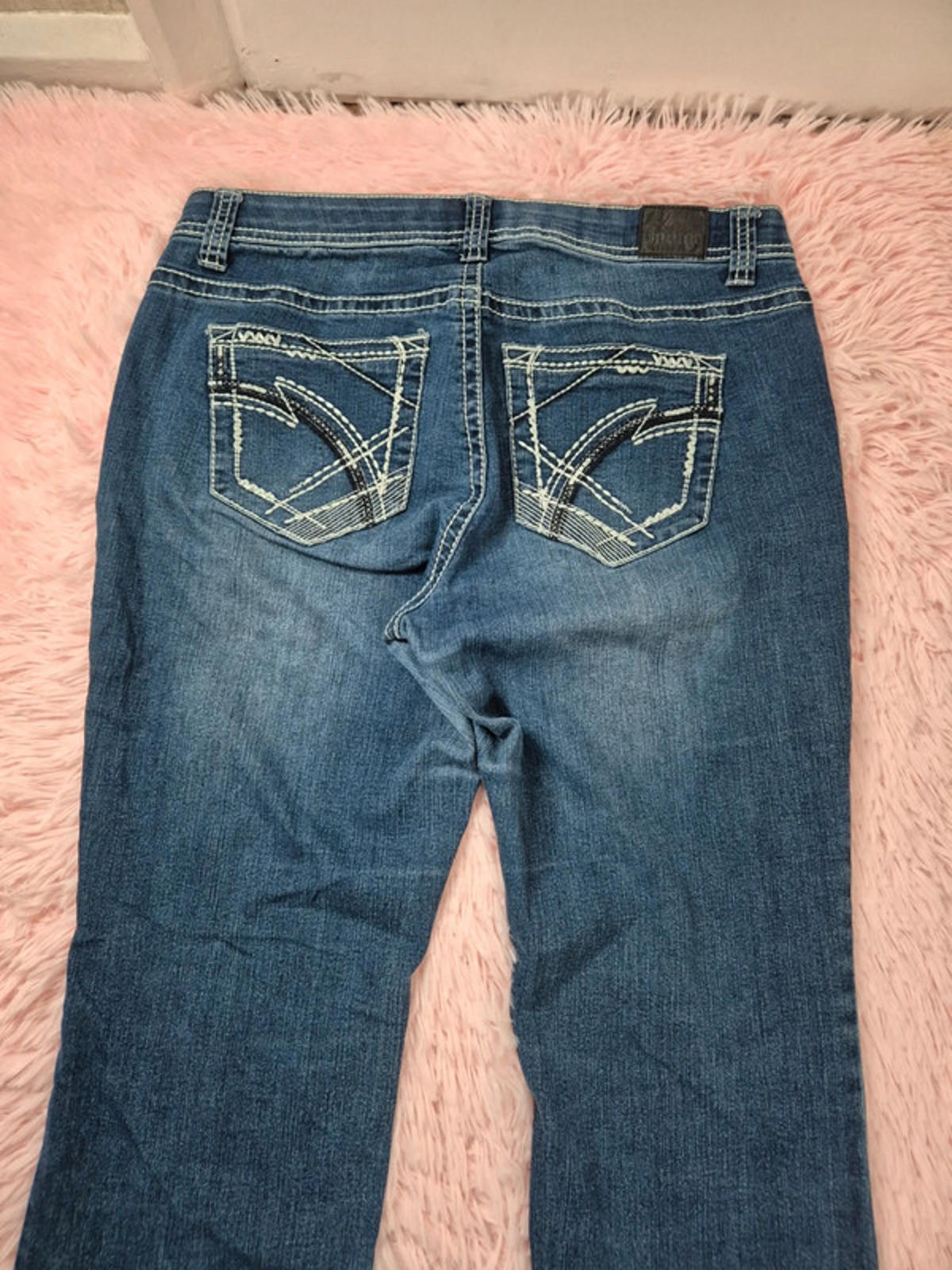 Vintage Y2K Love Indigo Mid Rise Bootcut Jeans UK size 12