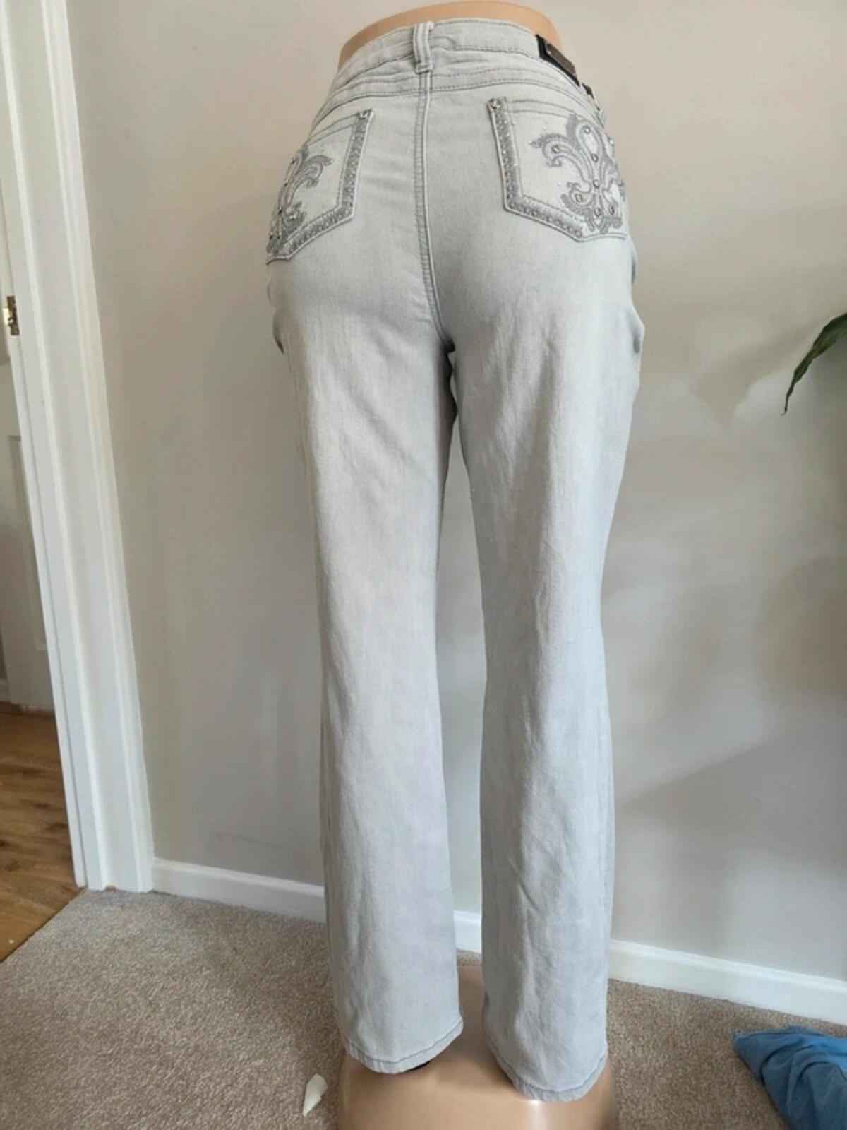 Vintage Y2K Earl Jeans Mid Rise Embroidered Bootcut Jeans UK Size 14