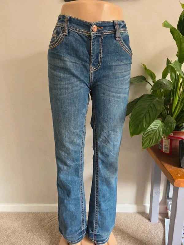 Vintage Y2K Supplies Mid Rise Straight Leg Jeans UK Size 16