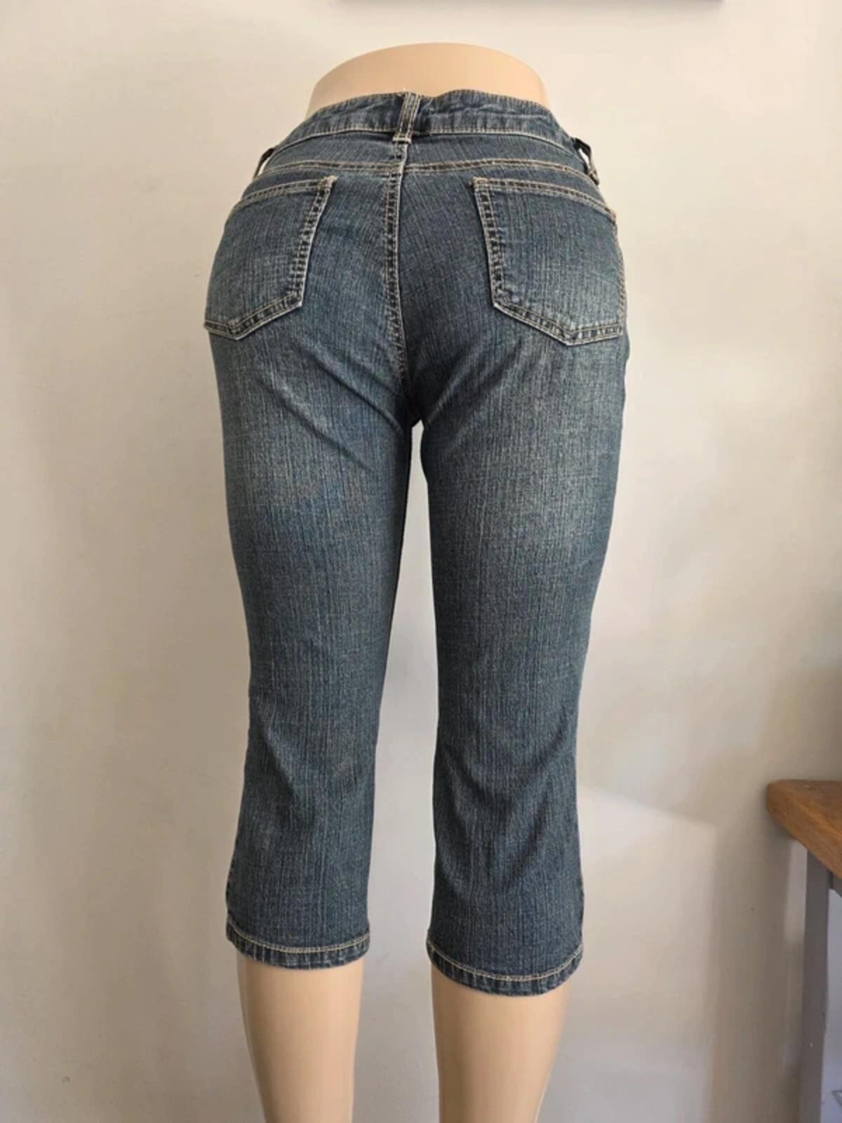 Vintage Y2K J Honey Mid Rise Cropped Jeans UK Size 10