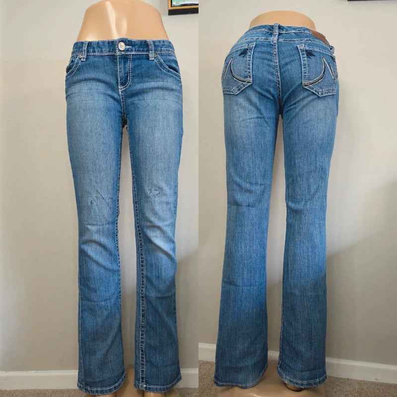 Maurices Low Rise Baby Bootcut Vintage Y2K Jeans UK Size 8