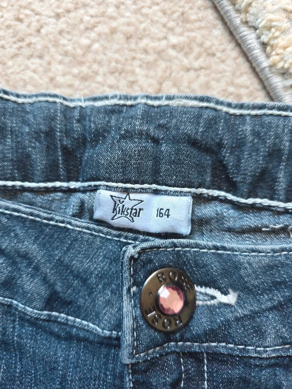 Kikstar Vintage Y2K Mid Rise Bootcut Jeans UK Size 8 Petite