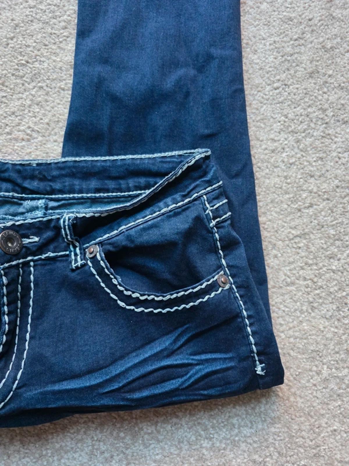 Y2K Fashion Denim Low Rise Slim Jeggings UK Size 12