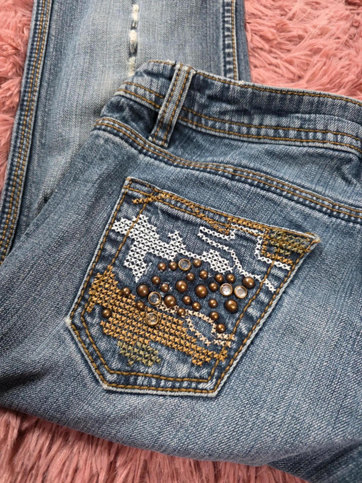 Vintage Y2K XXI Super Low Rise Bootcut Jeans UK size 8