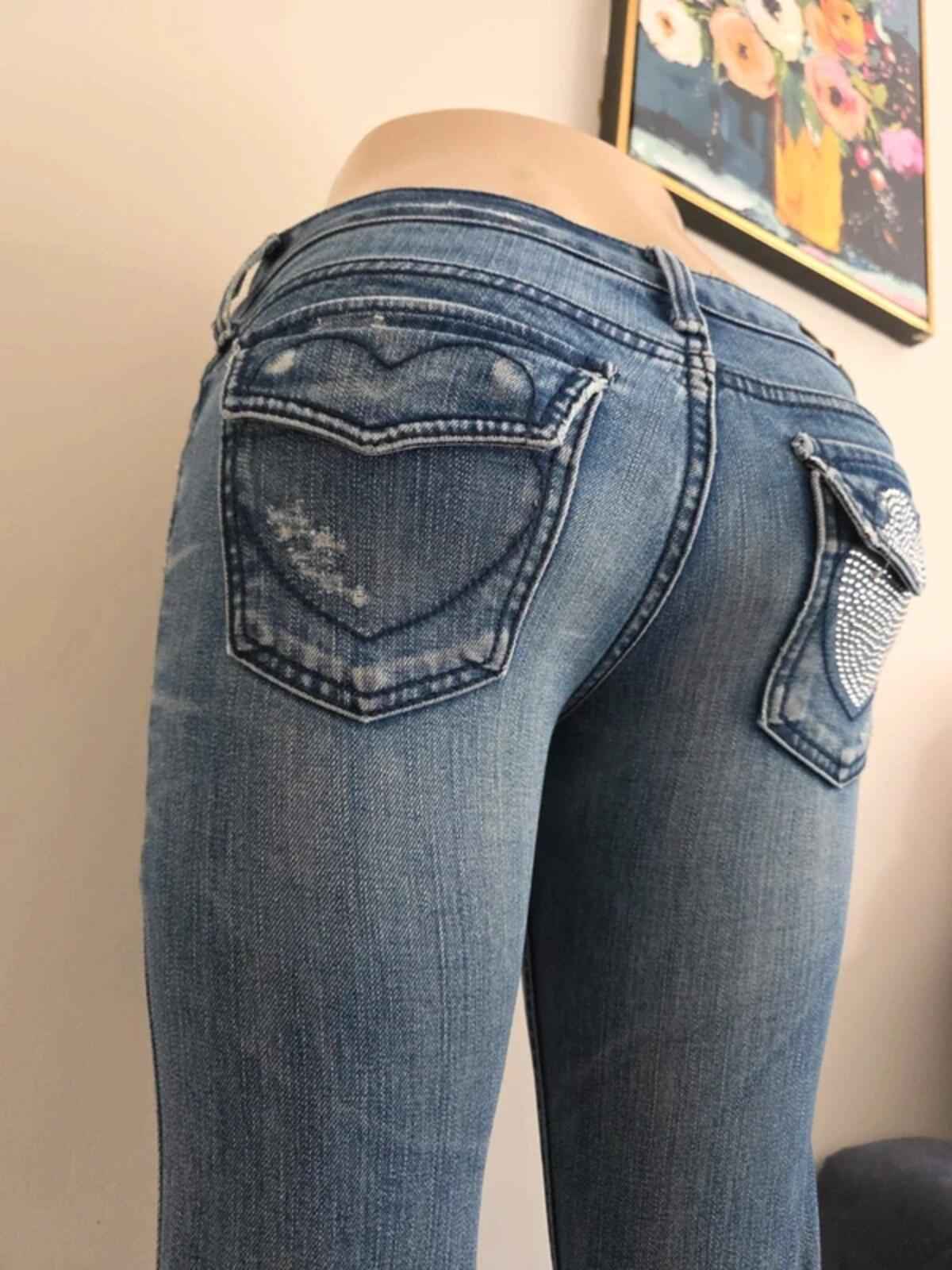 Vintage Y2K 3room+s Ultra Low Rise Skinny Jeans UK Size 6