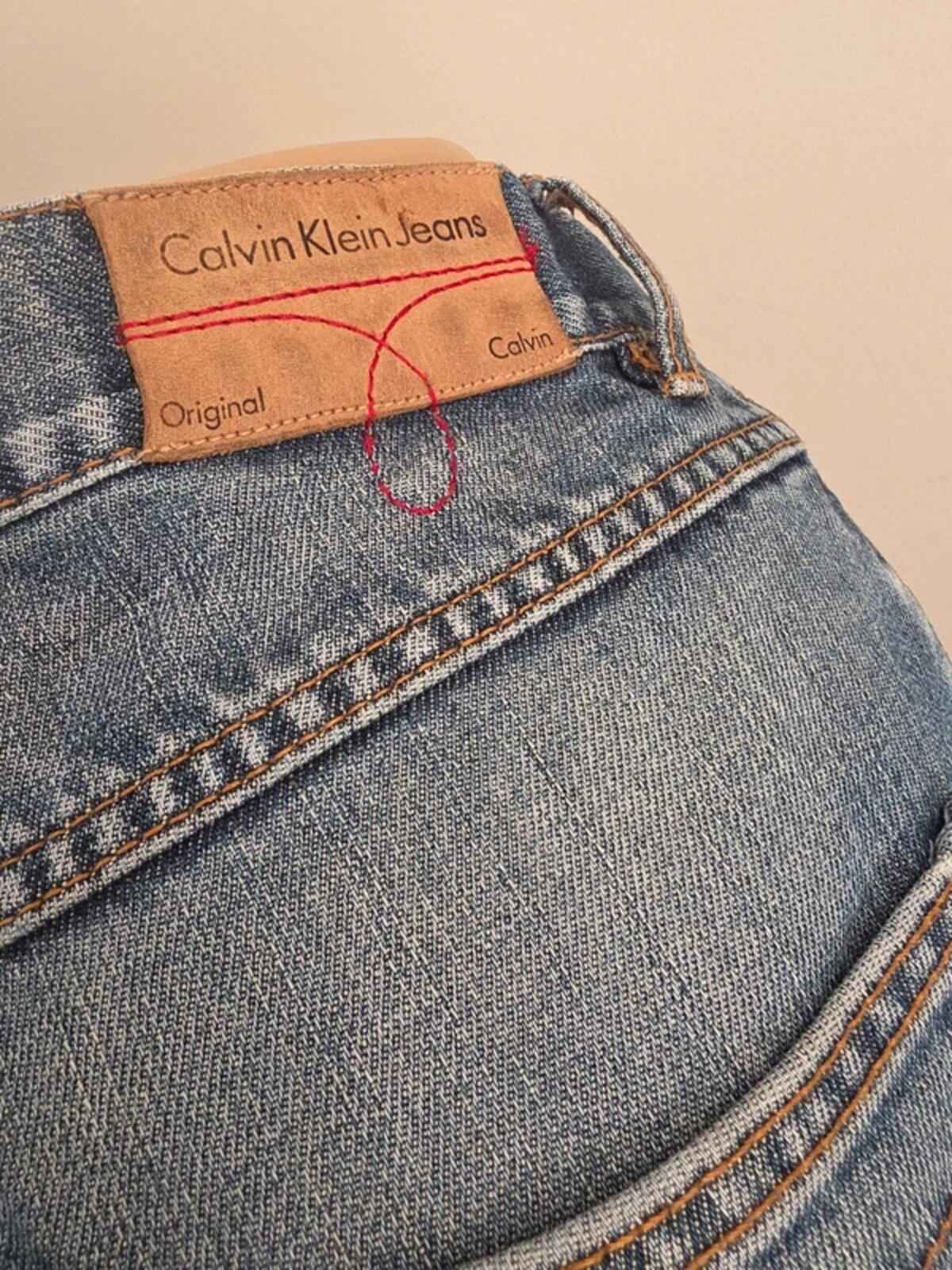 Calvin Klein High Rise Baggy Vintage Y2K Jeans UK Size 12/14 Tall