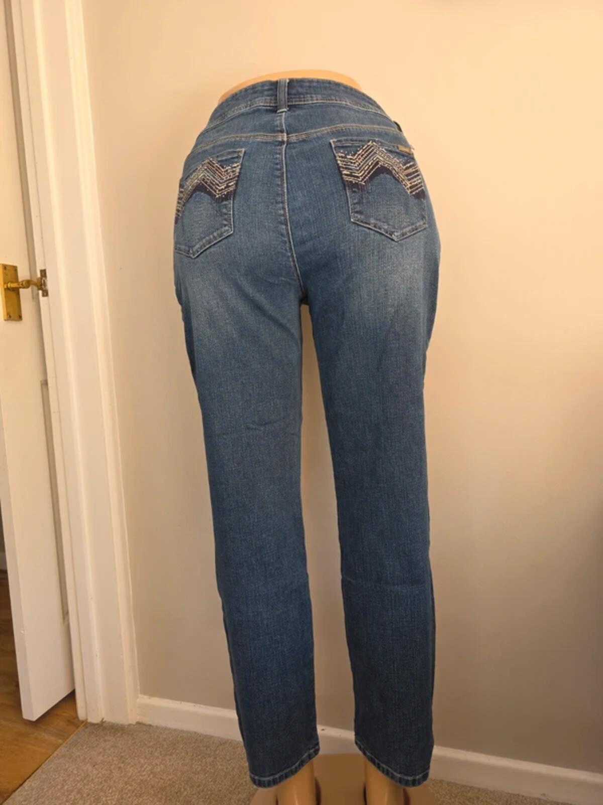 Chico's Mid Rise Skinny Jeans UK Size 14 Petite