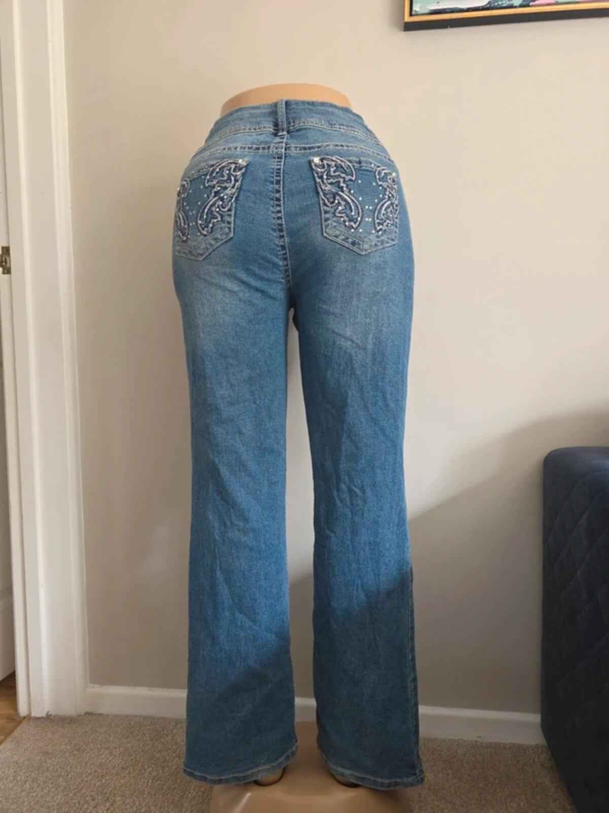 Wallflower Vintage Y2K High Rise Petite Bootcut Jeans UK Size 16 Petite