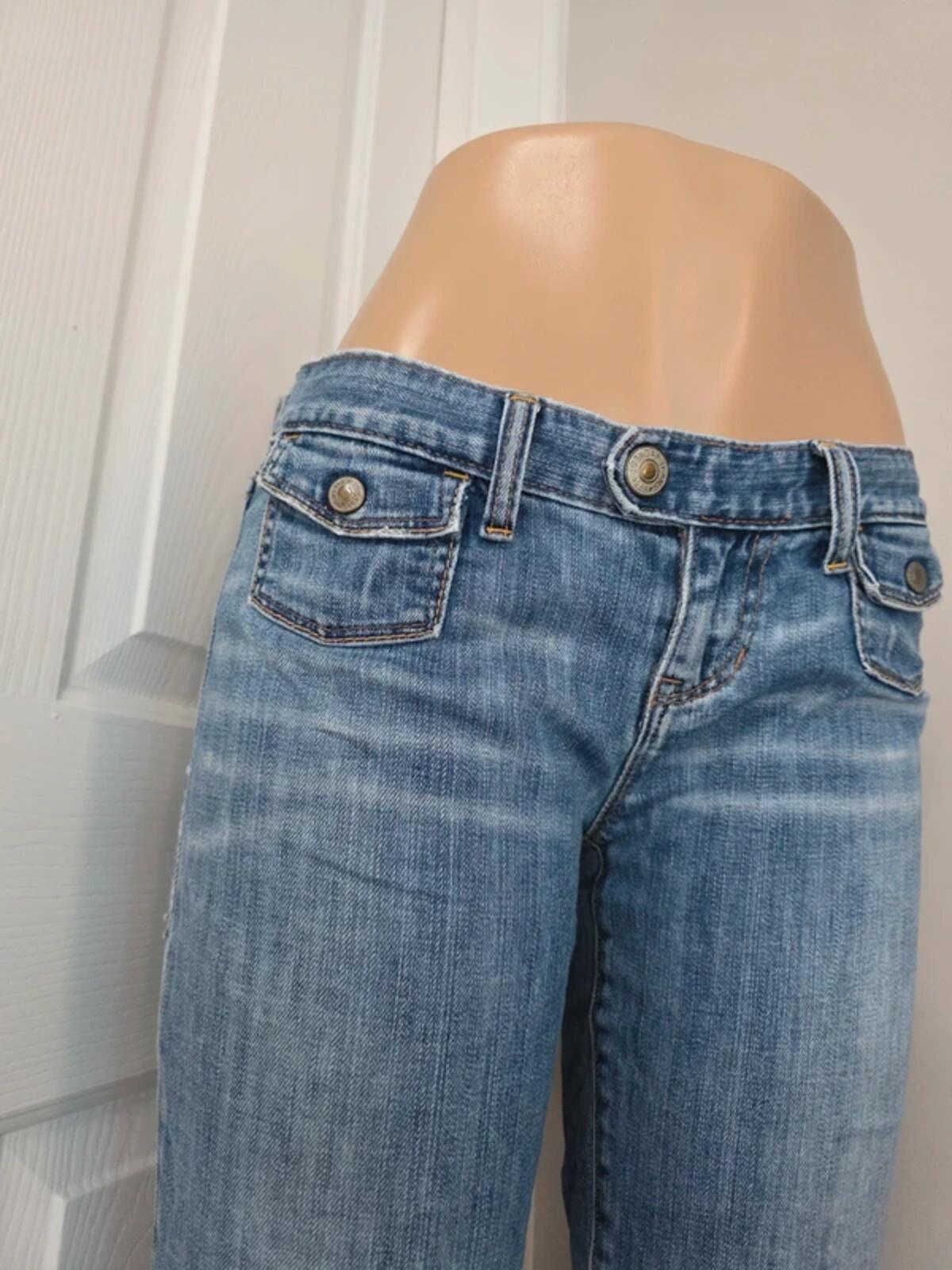 Gap Ultra Low Rise Blingy Bootcut Vintage Y2K Jeans UK Size 8 Tall