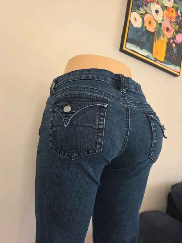 HUT by Franz Kraler Vintage Y2K Low Rise Bootcut Jeans UK Size 8/10