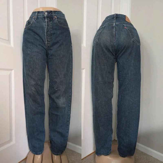 Levi's High Rise Relaxed Mum Vintage Y2K Jeans UK Size 12 Tall