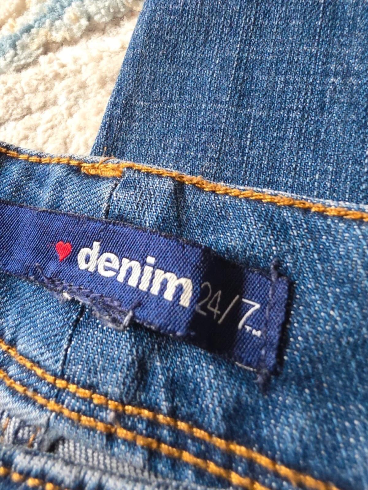 Denim High Rise Skinny Vintage Y2K Embroidered Jeans UK Size 18 Petite