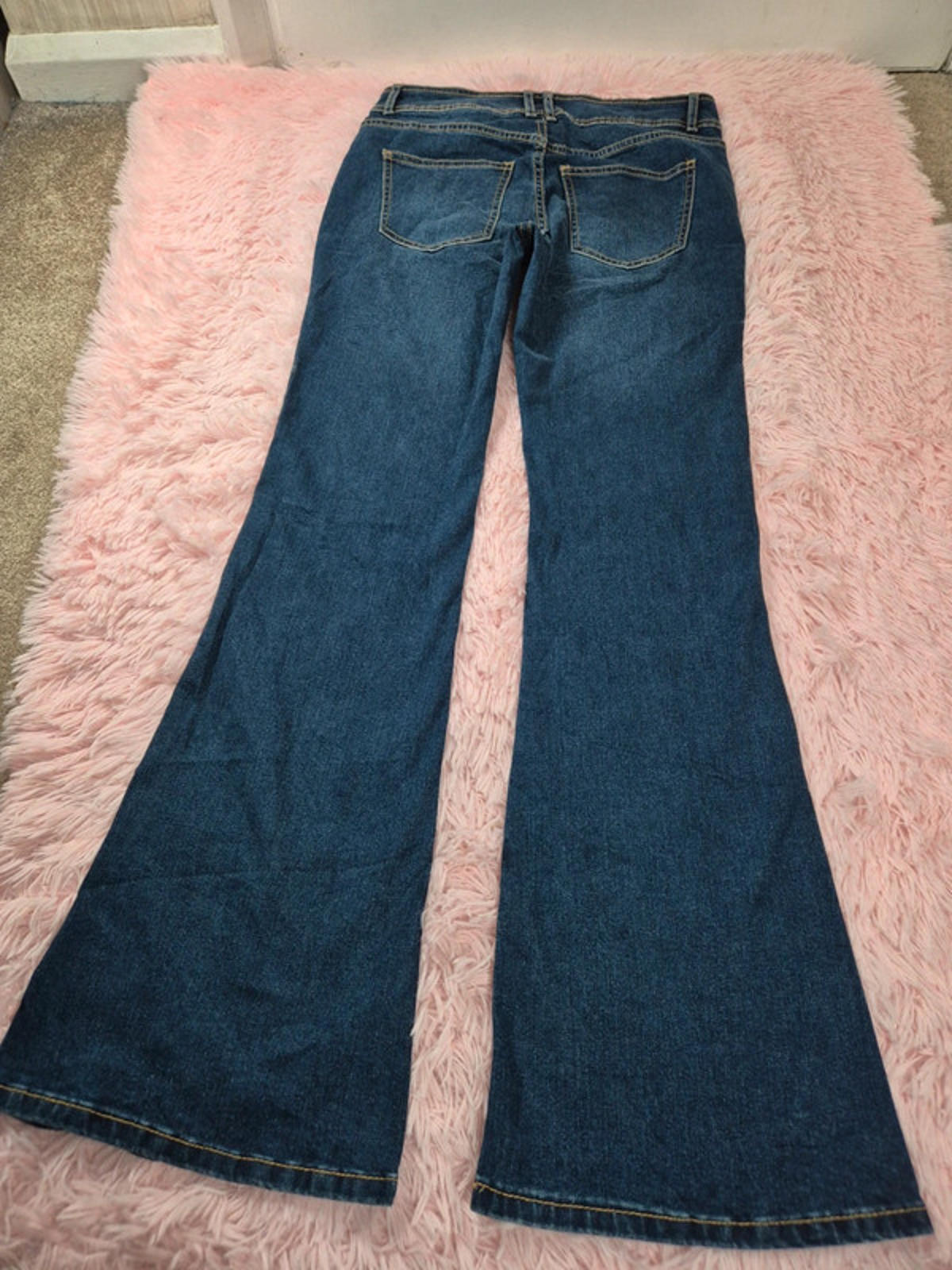 Vintage Y2K No Boundaries Mid Rise Flared Jeans UK 10