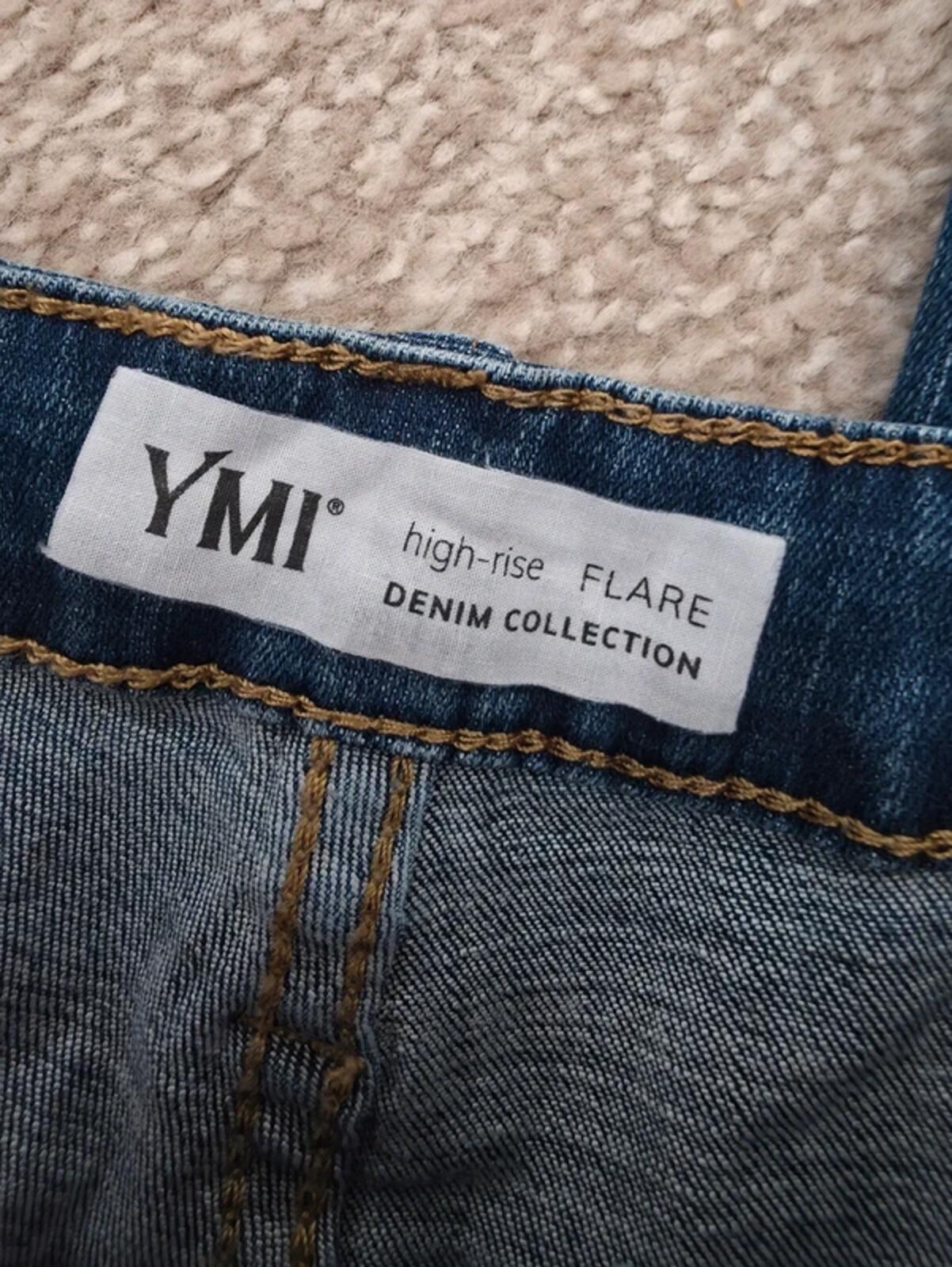 YMI High Rise Flared Vintage Y2K Jeans UK Size 8 Tall