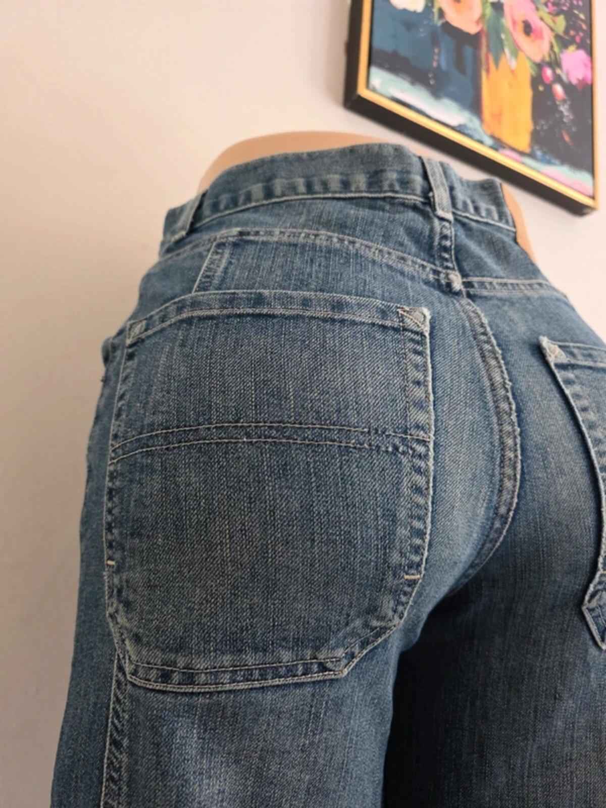 Vintage Y2K Tommy Hilfiger High Rise Wide Leg Jeans UK Size 10 Petite