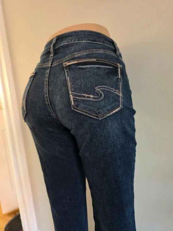 Silver Jeans Mid Rise Bootcut Jeans UK Size 12 Tall