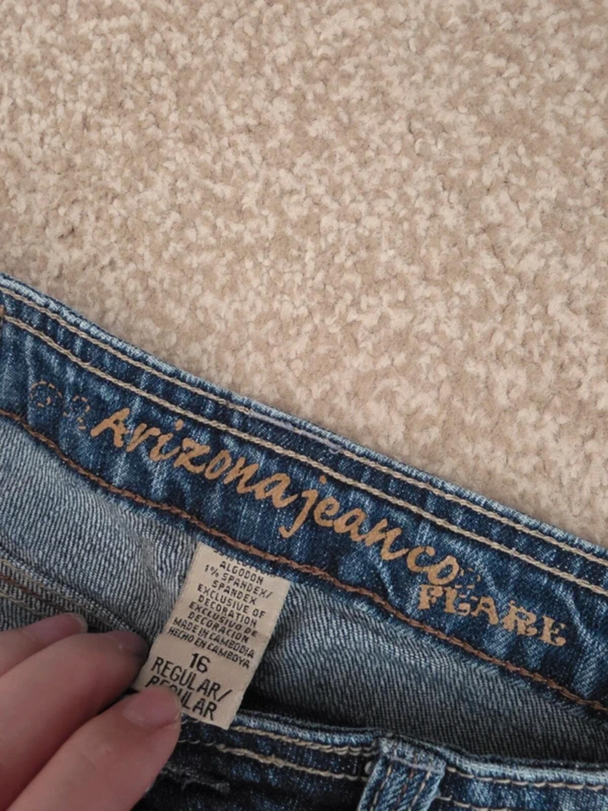 Arizona Mid Rise Flared Jeans UK Size 8 Petite