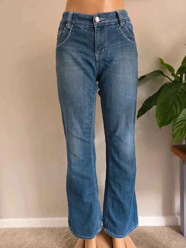 Vintage Y2K Seven7 Mid Rise Bootcut Jeans UK Size 16