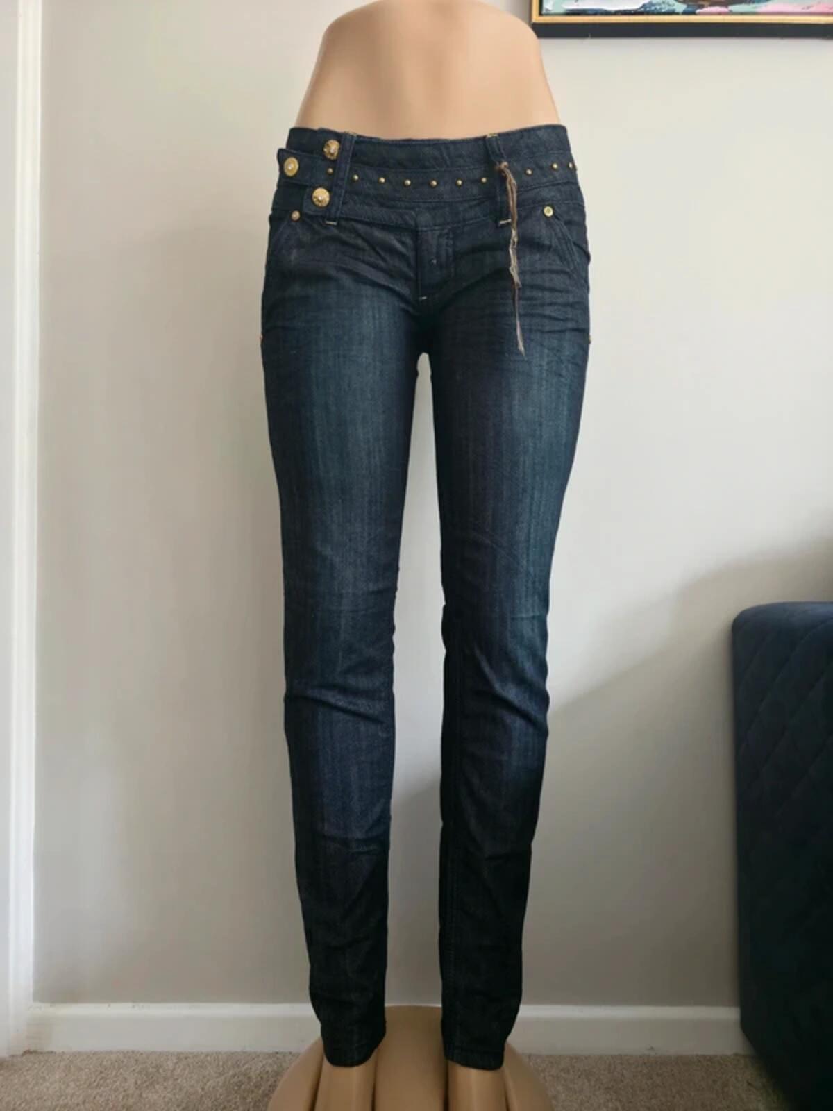 Clash Low Rise Skinny Vintage Y2K Jeans UK Size 6