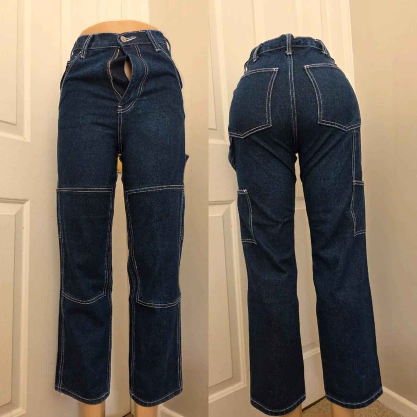 J. GALT High Rise Carpenter Vintage Y2K Jeans UK Size 4/6 Petite