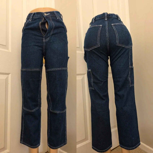 J. GALT High Rise Carpenter Vintage Y2K Jeans UK Size 4/6 Petite
