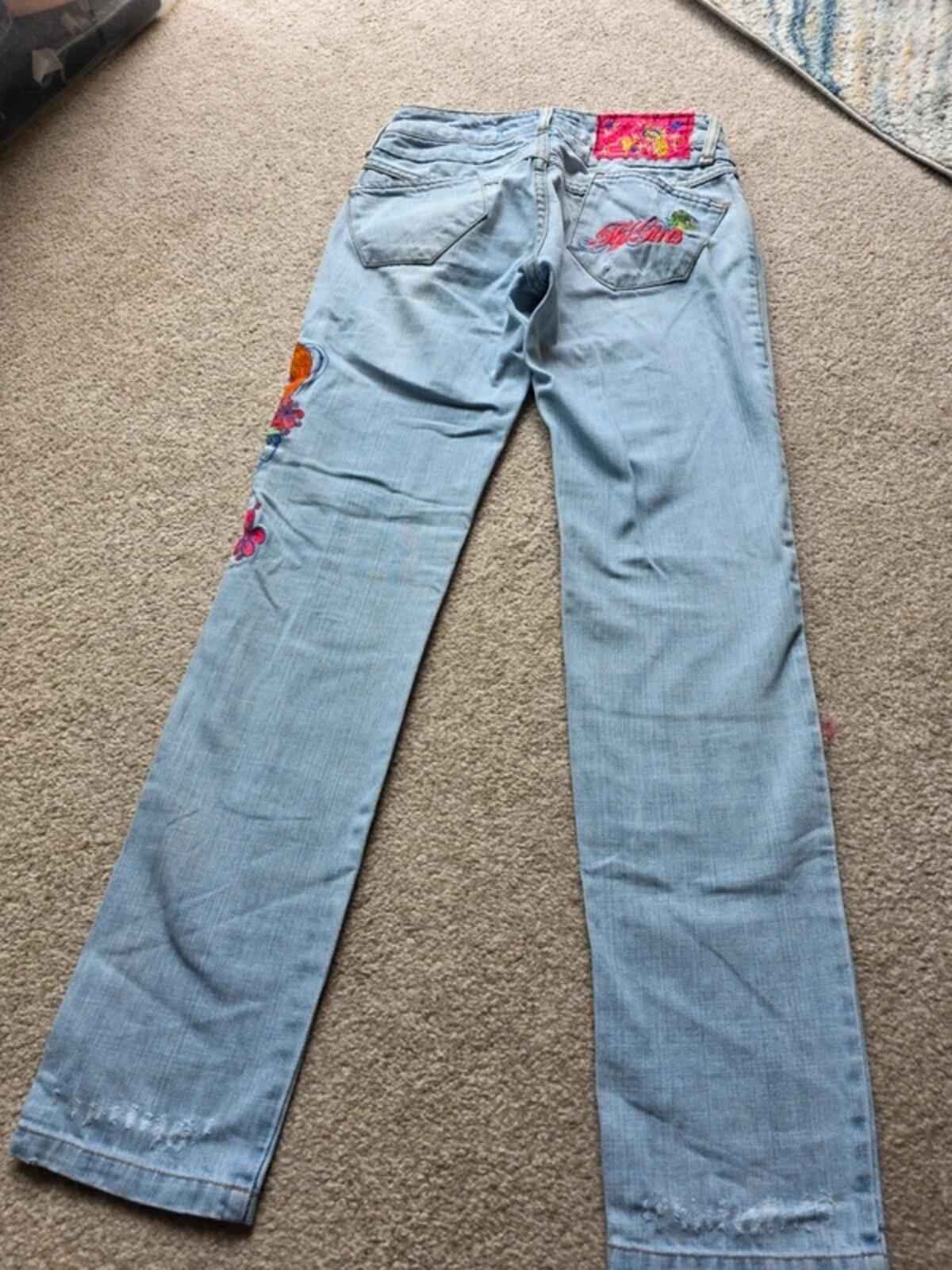Flygirl Low Rise Straight Leg Jeans UK Size 6