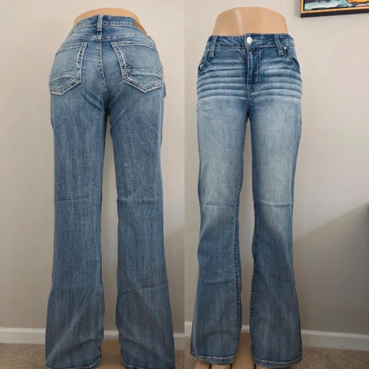 Daytrip Mid Rise Bootcut Vintage Y2K Jeans UK Size 12 Tall