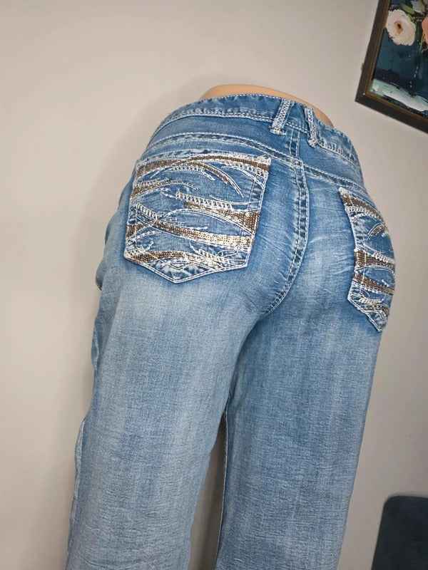Amethyst Jeans Mid Rise Bootcut Vintage Y2K Jeans UK Size 20/22