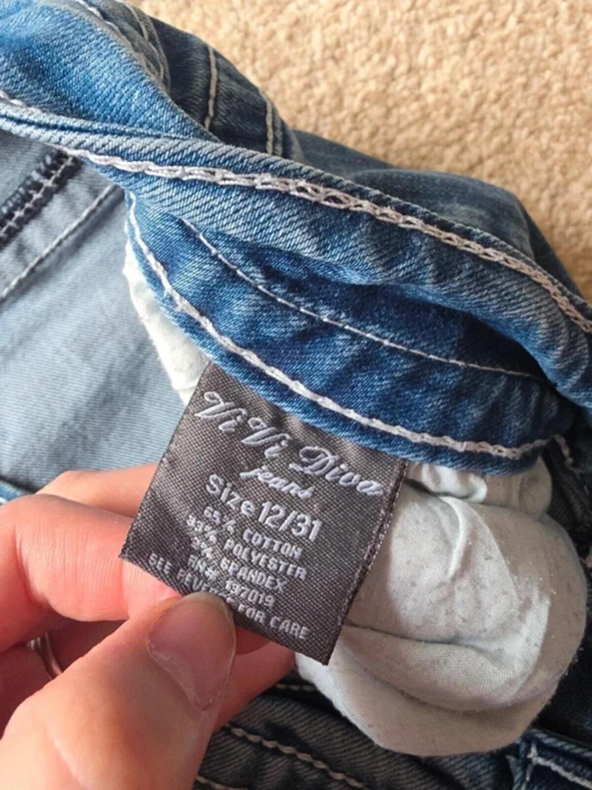 Vivi Diva Mid Rise Bootcut Vintage Y2K Jeans UK Size 10/12 Tall
