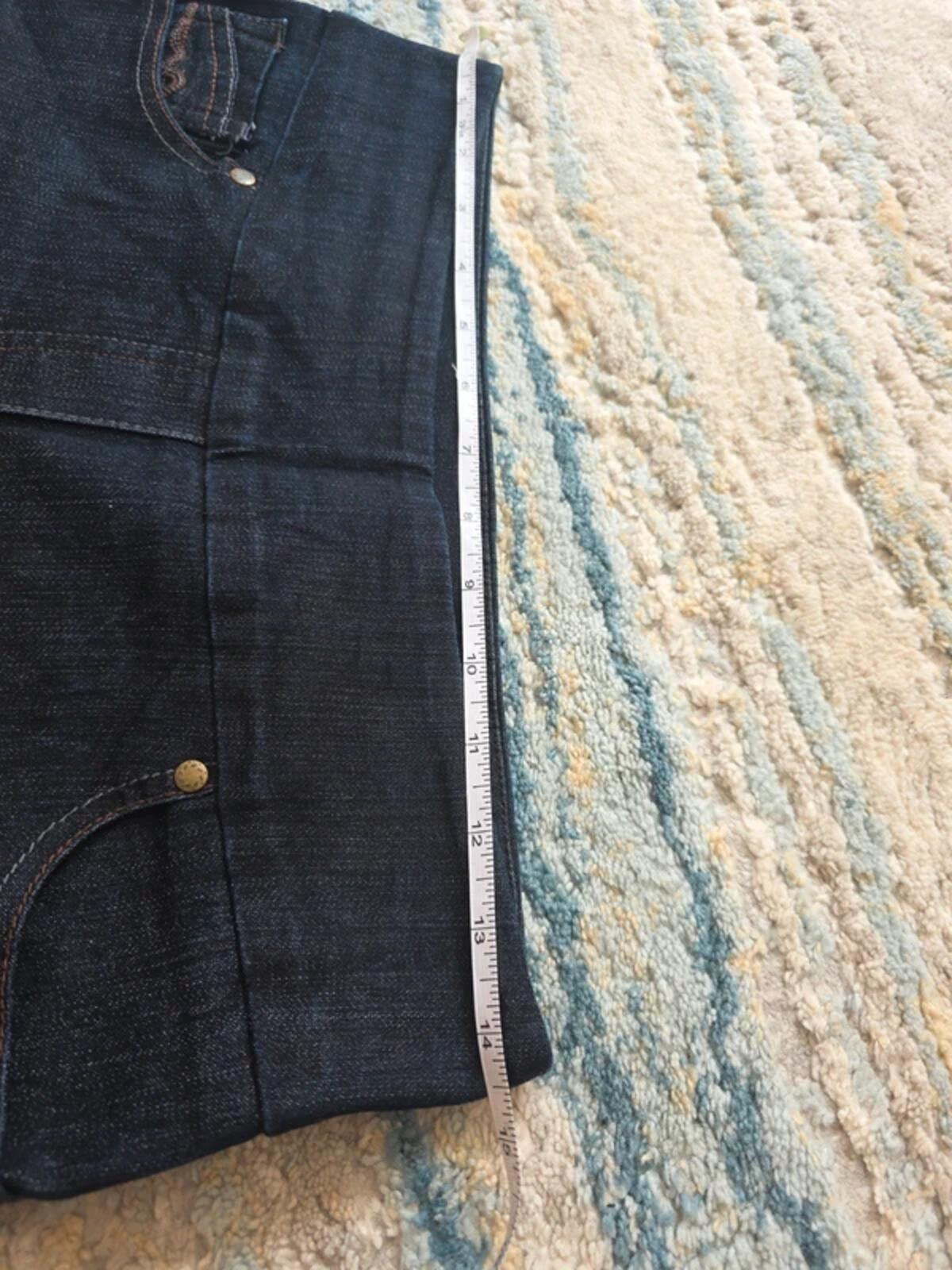 Contrast Mid Rise Relaxed Bootcut Jeans UK Size 8 Petite