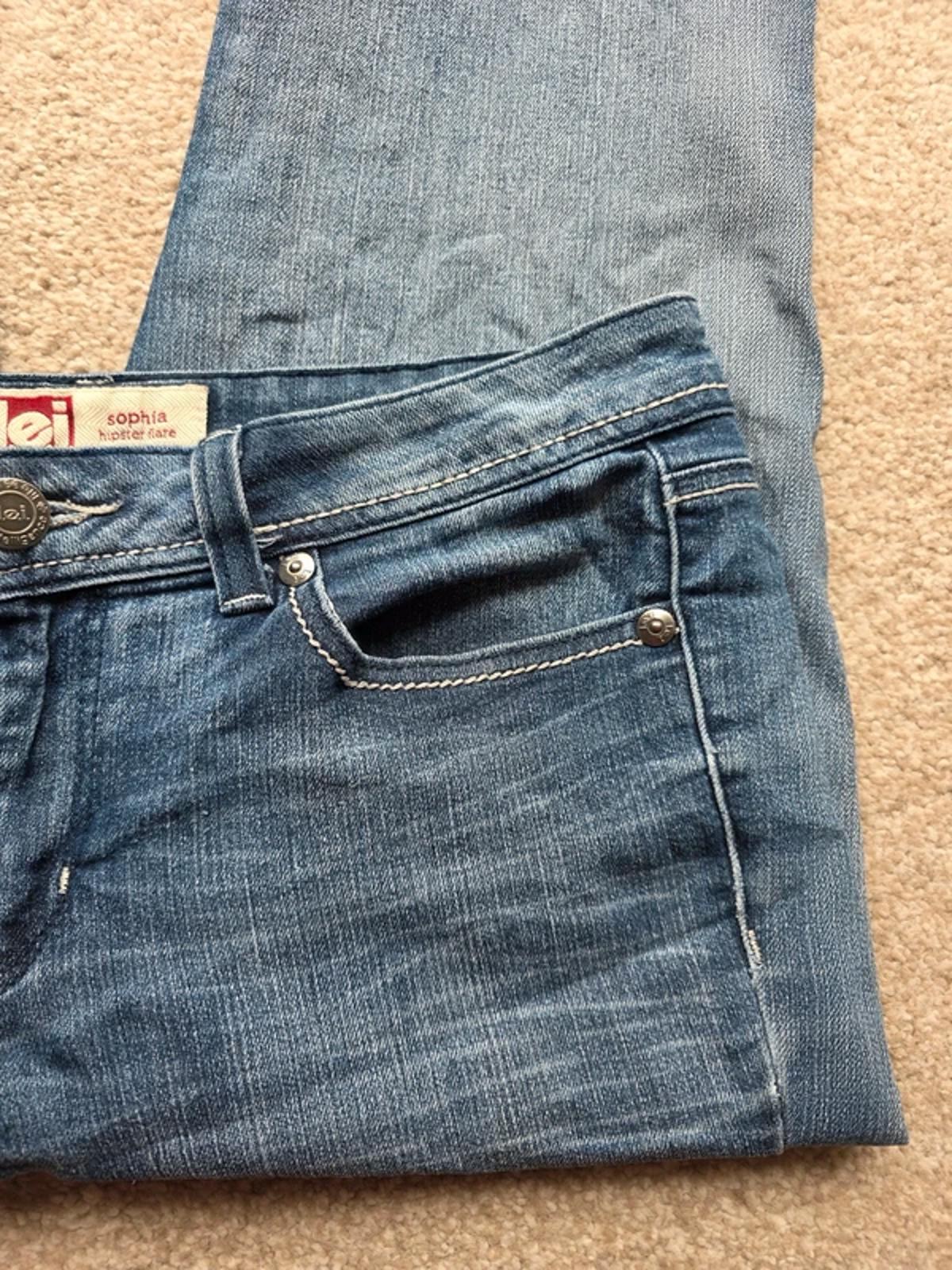 Vintage Y2K Lei Hipster Flare Jeans UK Size 14 Tall