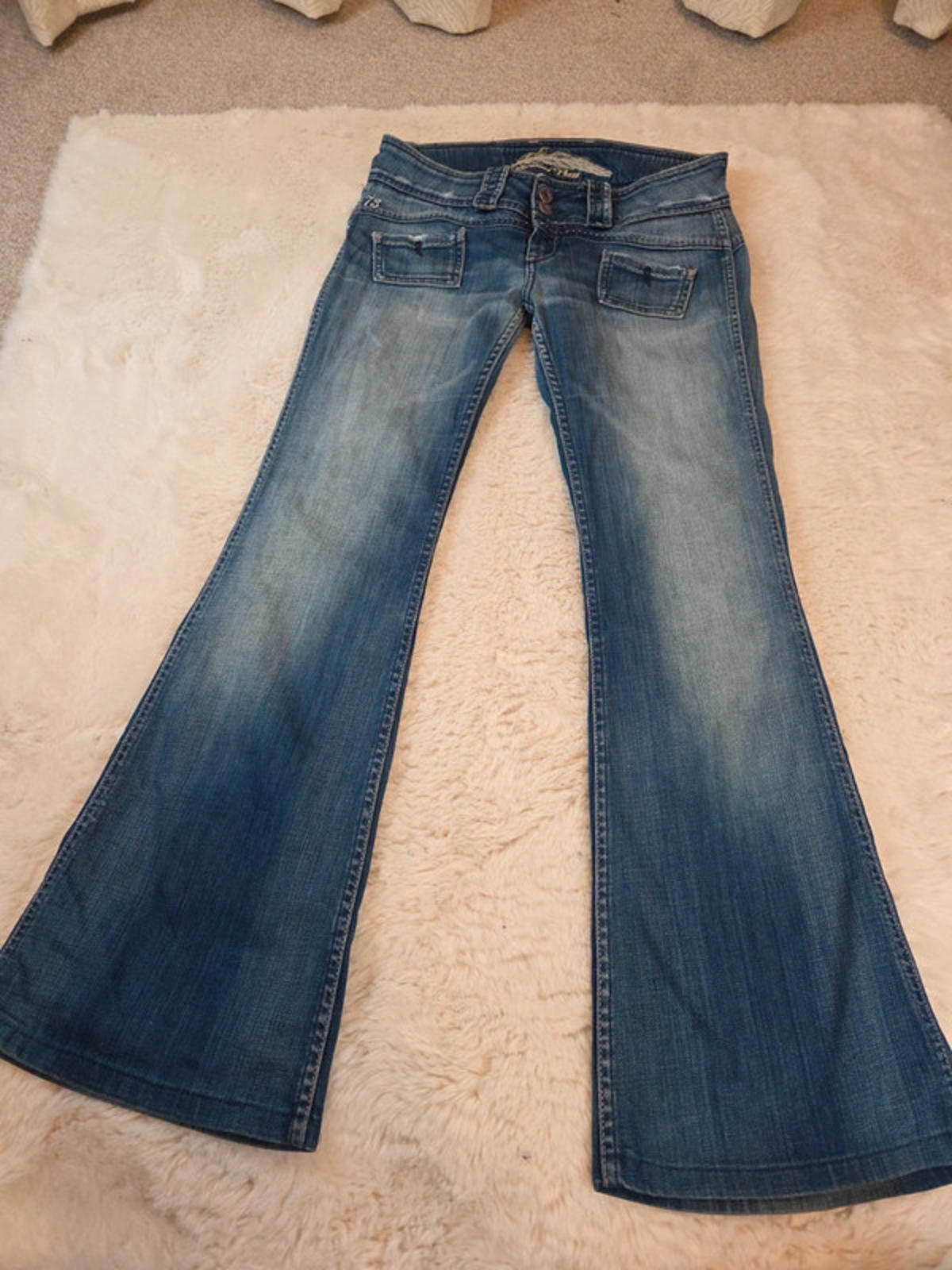Vintage Y2K Pepe Jeans Low Rise Flared Jeans UK Size 12