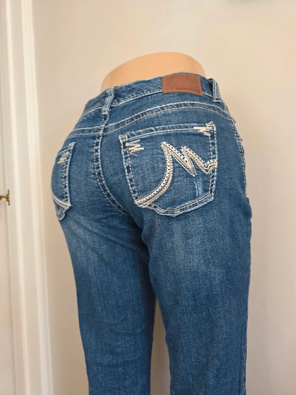 Maurices Mid Rise Bootcut Vintage Y2K Jeans UK Size 8/10 Petite
