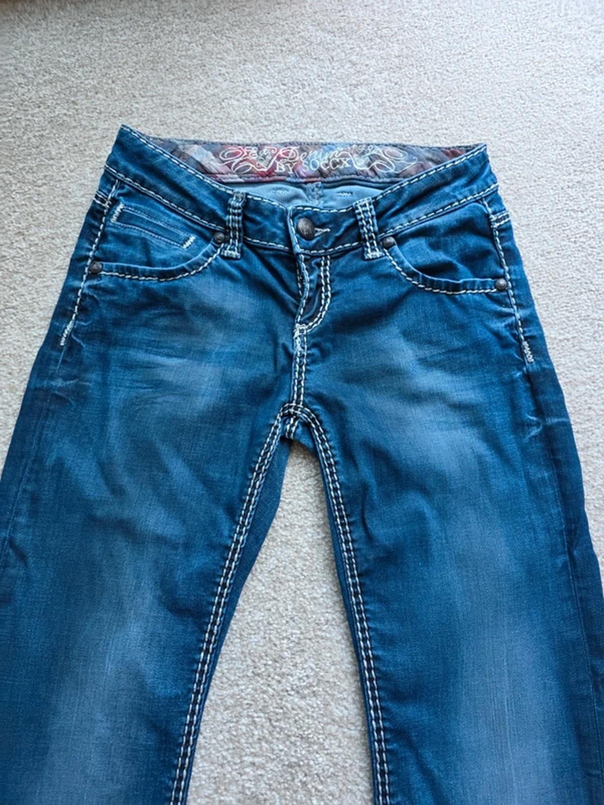 Vintage Y2K Soccx Super Low Rise Bootcut Jeans UK Size 8