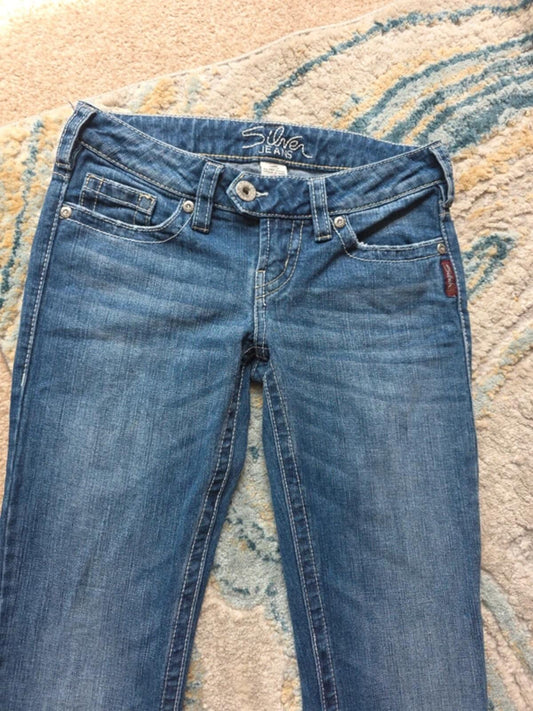 Silver Jeans Ultra Low Rise Bootcut Vintage Y2K Jeans UK Size 4/6 Tall