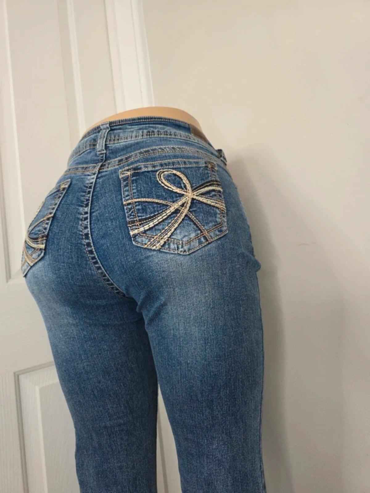 Wallflower Mid Rise Bootcut Vintage Y2K Jeans UK Size 12 Tall